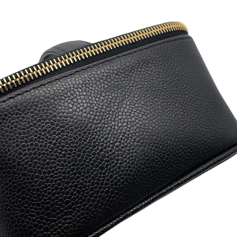 CHANEL Black Caviar Leather Logo Vanity Bag - Picture 8 of 16